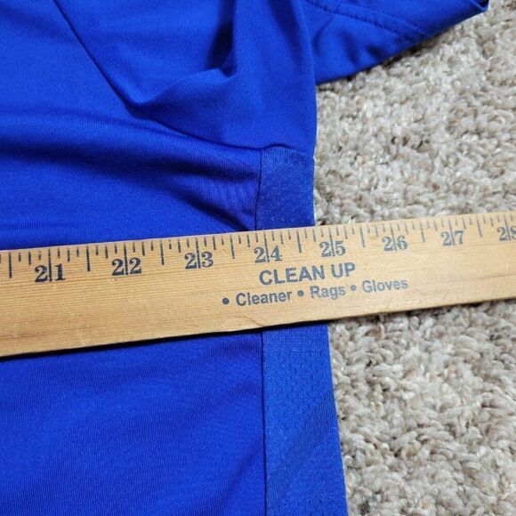 Puma Golf Polo Shirt Mens XL Blue Vented Short Sleeve Performance Stripe USP Dry - Picture 4 of 7